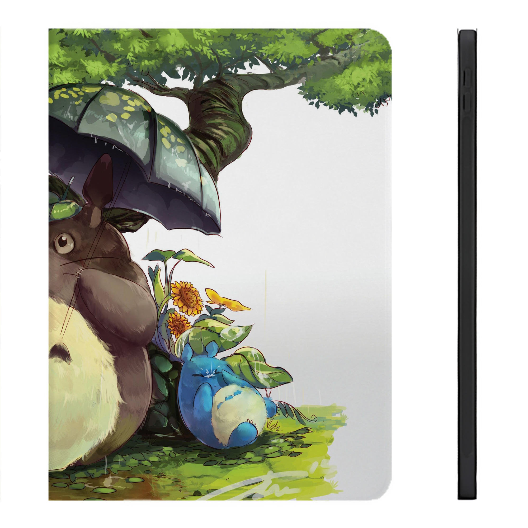（画像用） となりのトトロ 草壁メイ 草壁サツキ My Neighbor Totoro Satsuki Kusakabe Mei Kusakabe IPadケース ペンホルダー付き ブックスタイルデザイン